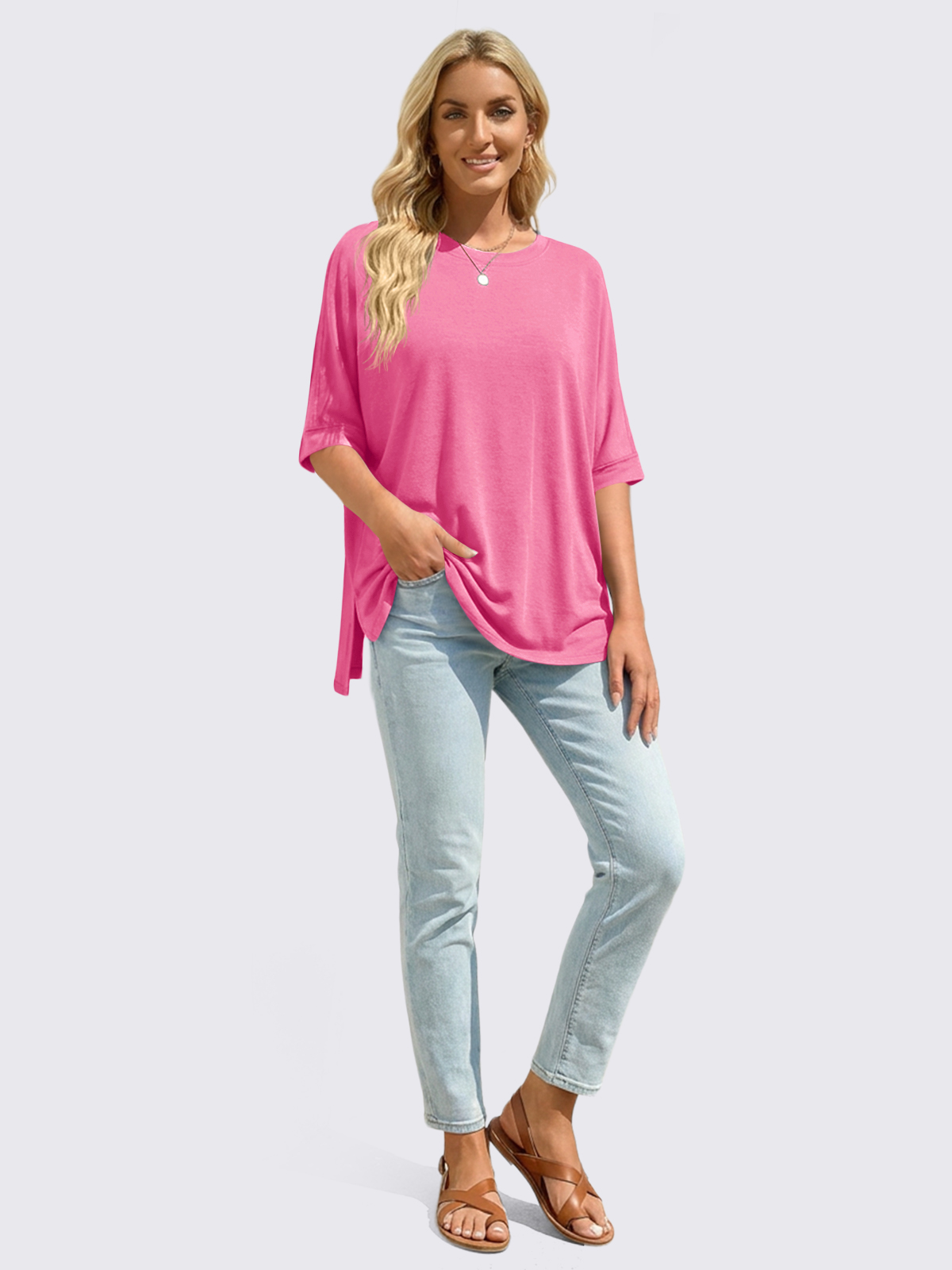 Asymmetric Hem Oversized Tee