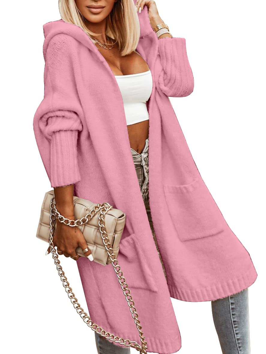 Hooded Open-Front Pocketed Cardigan