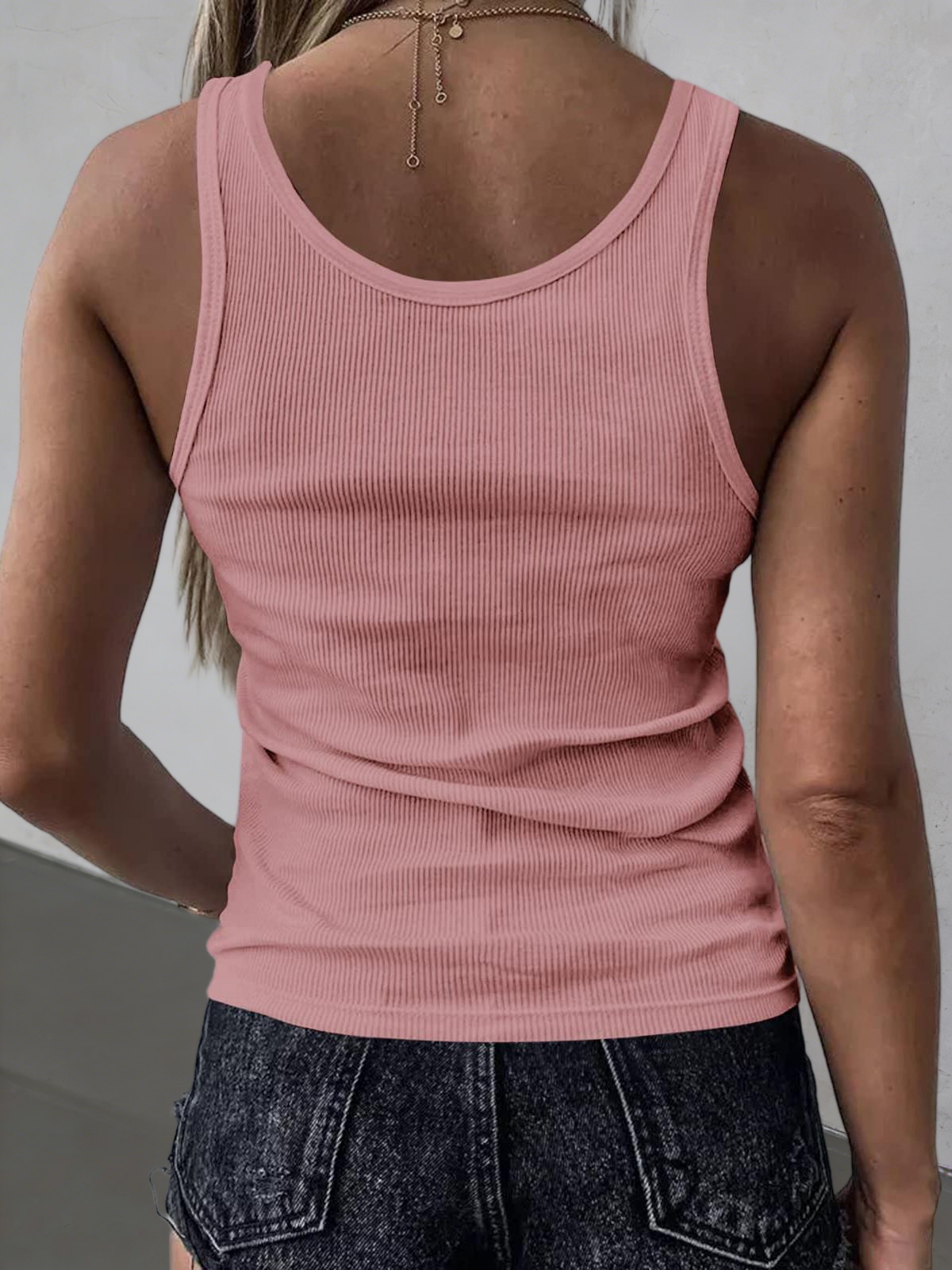 Imily Bela Womens Sexy V Neck Tank Shirts Top Sleeveless Casual Basic Drawstring Rib Knit Tops