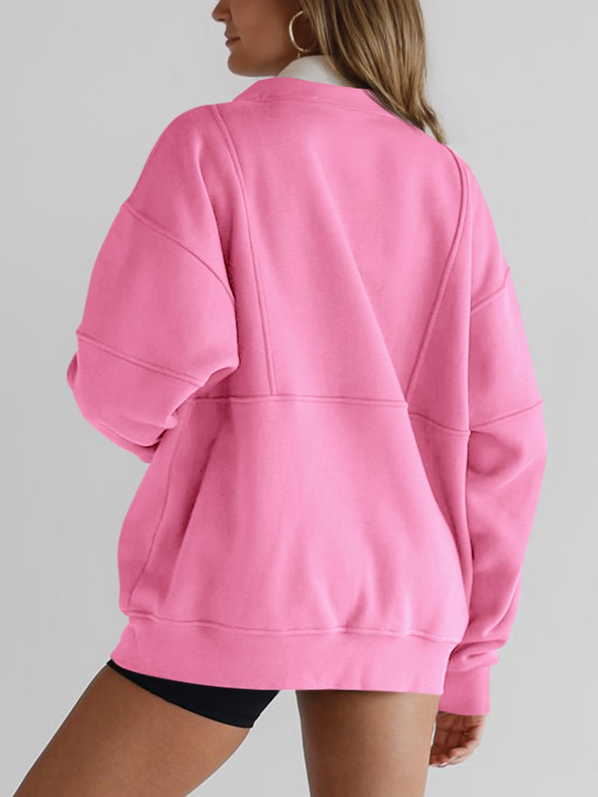 Paneled Half-Zip Sweatshirt
