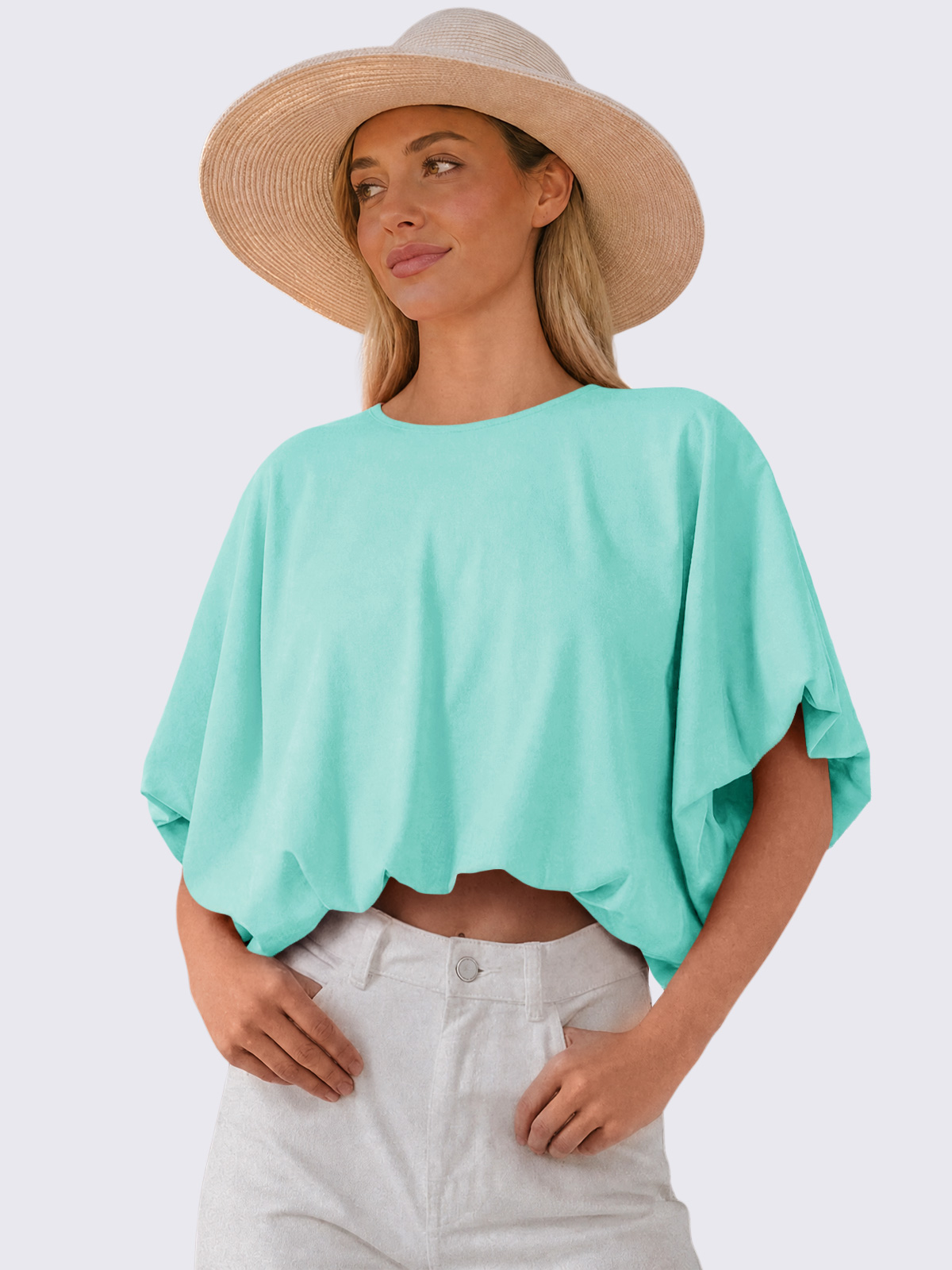 Relaxed Cropped Crewneck Tee