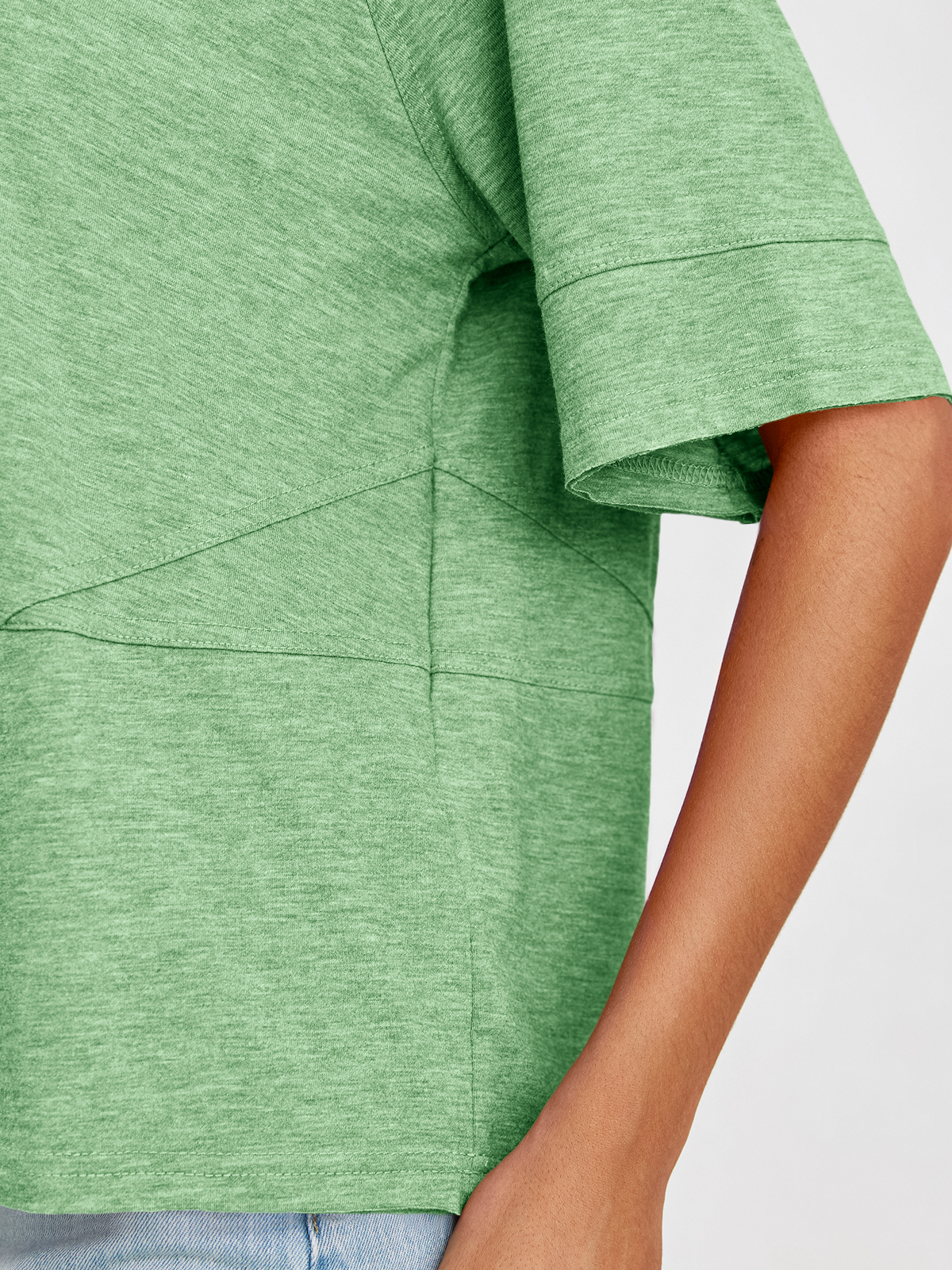 Imily Bela Womens Oversized T Shirts Summer Casual Crewneck 3/4 Sleeve Loose Fit Cute Flowy Tops