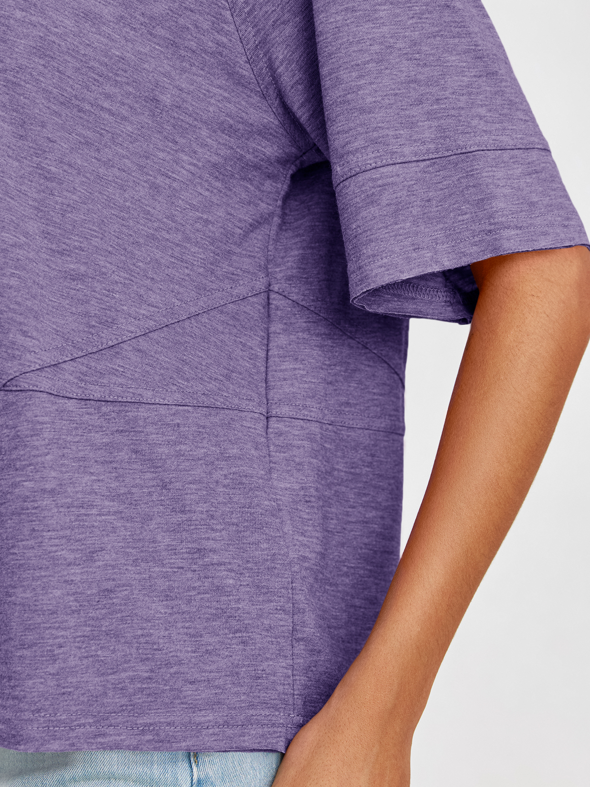 Imily Bela Womens Oversized T Shirts Summer Casual Crewneck 3/4 Sleeve Loose Fit Cute Flowy Tops