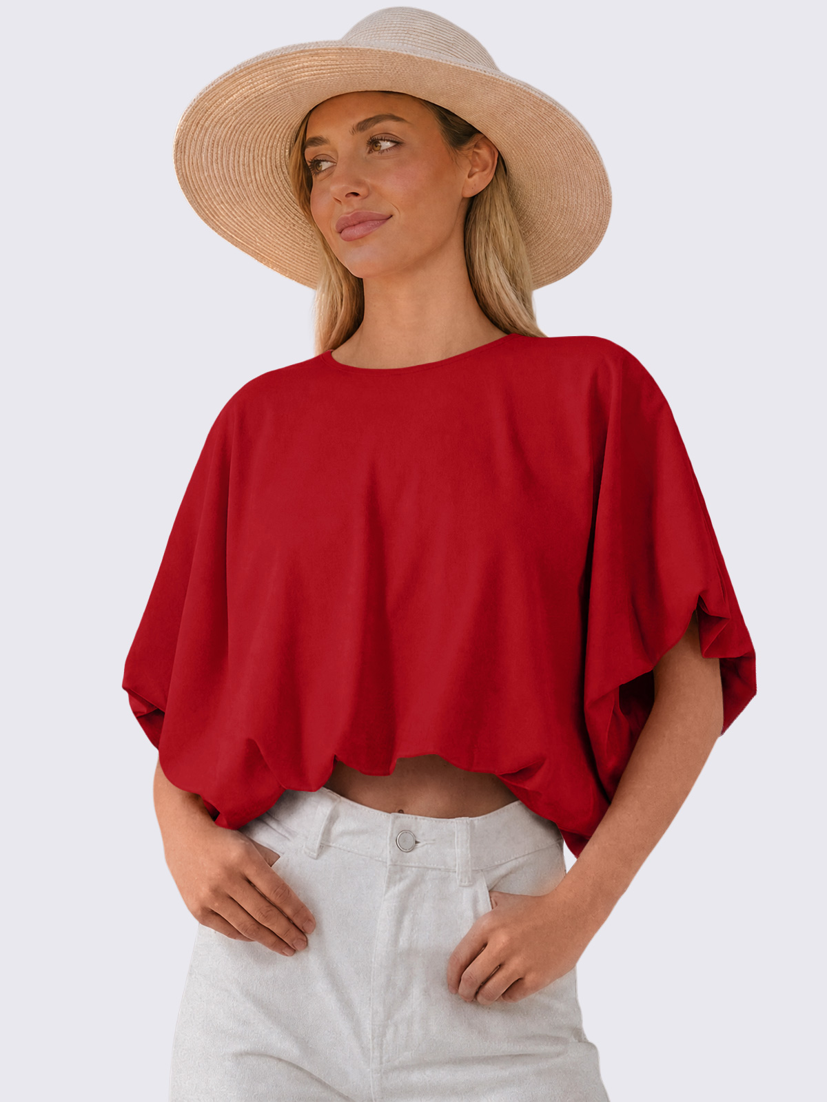 Relaxed Cropped Crewneck Tee