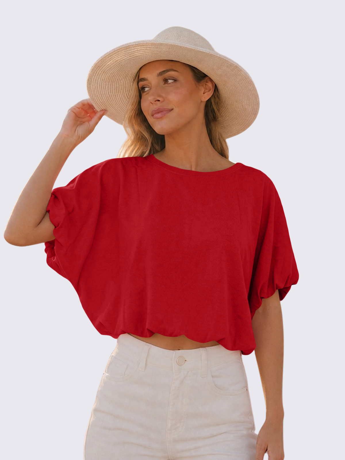 Relaxed Cropped Crewneck Tee