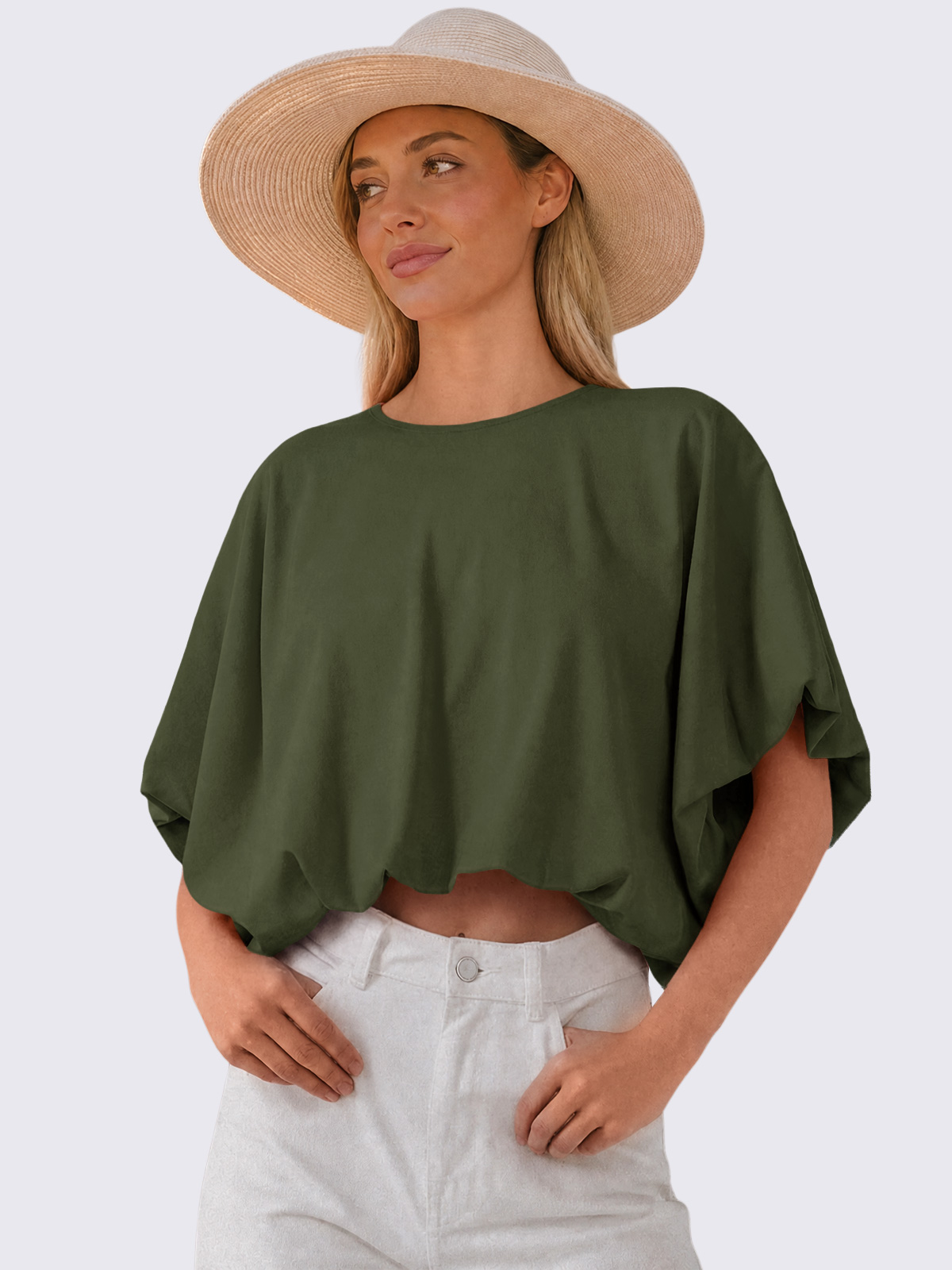 Relaxed Cropped Crewneck Tee