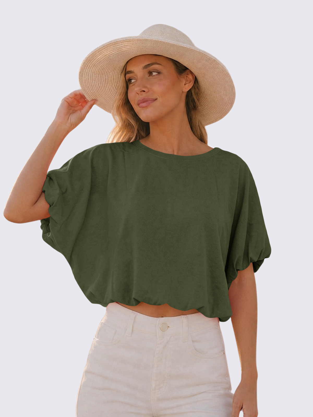 Relaxed Cropped Crewneck Tee