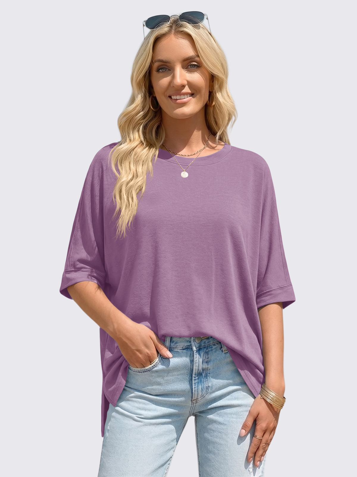 Asymmetric Hem Oversized Tee