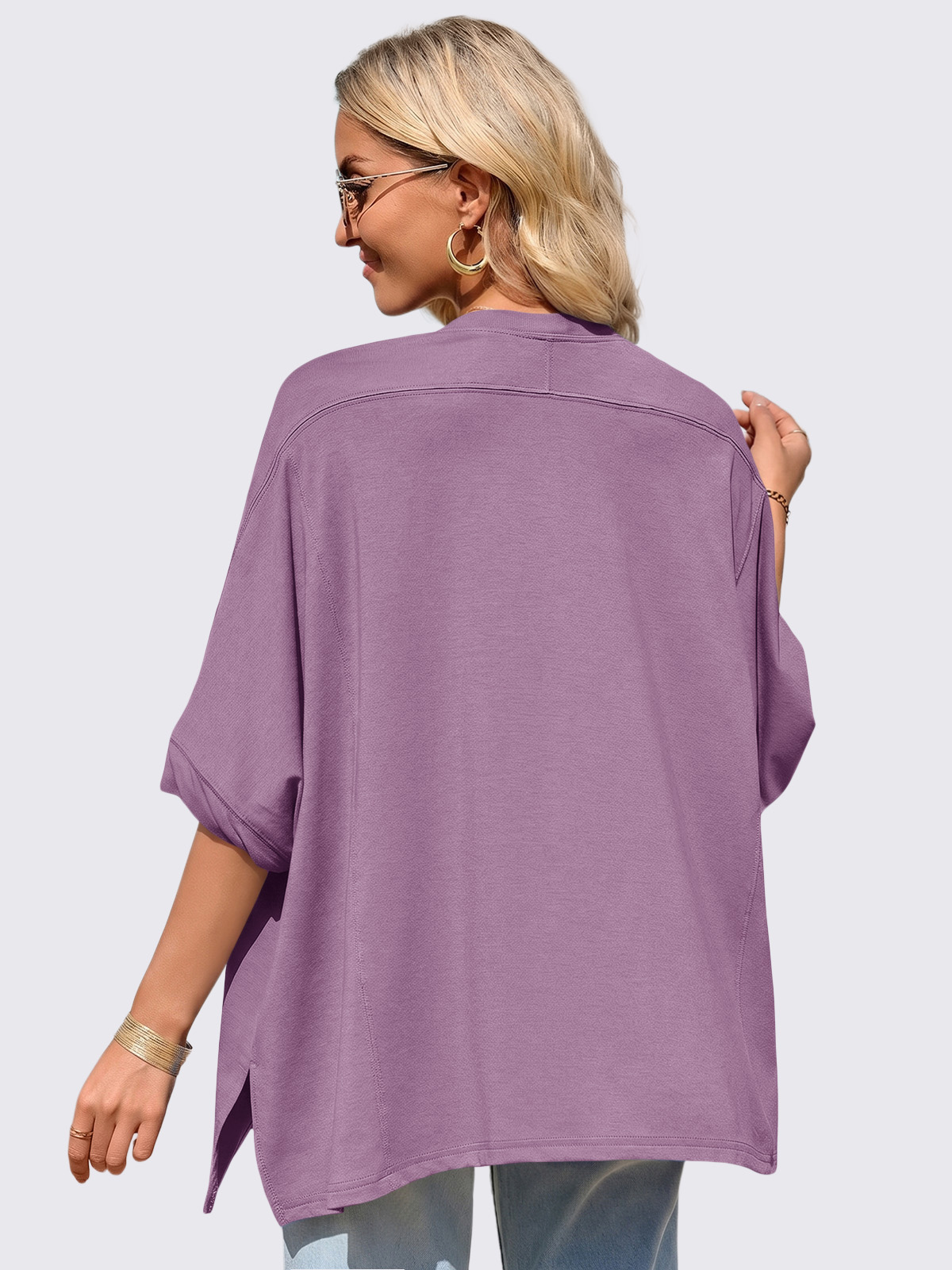 Asymmetric Hem Oversized Tee