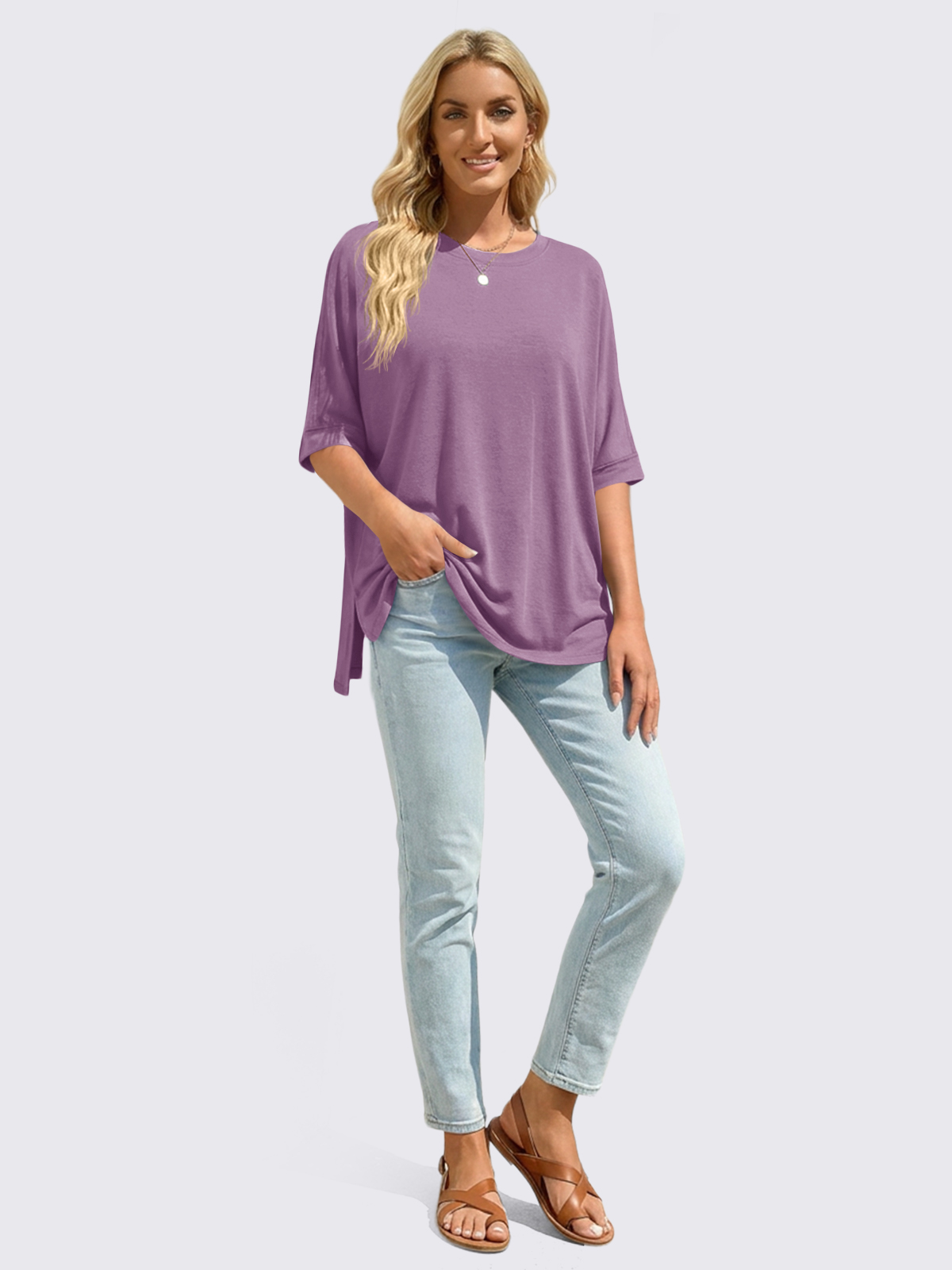 Asymmetric Hem Oversized Tee