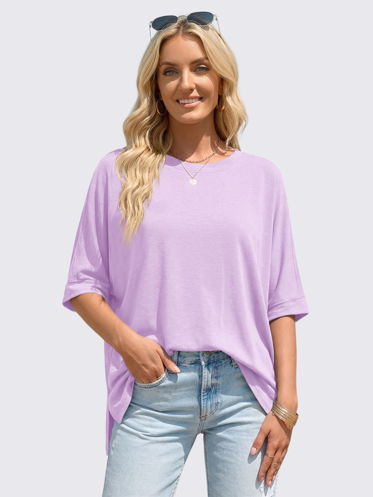 Asymmetric Hem Oversized Tee