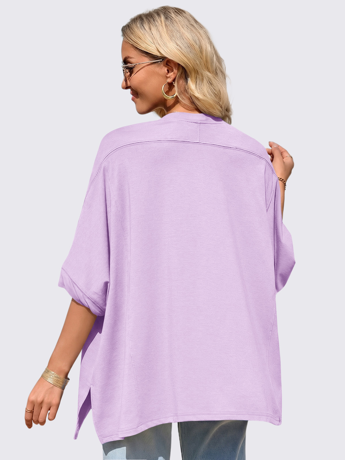 Asymmetric Hem Oversized Tee