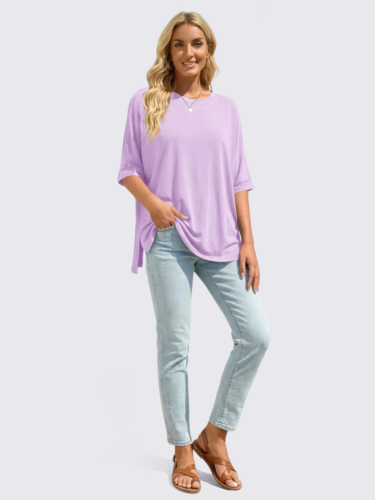 Asymmetric Hem Oversized Tee