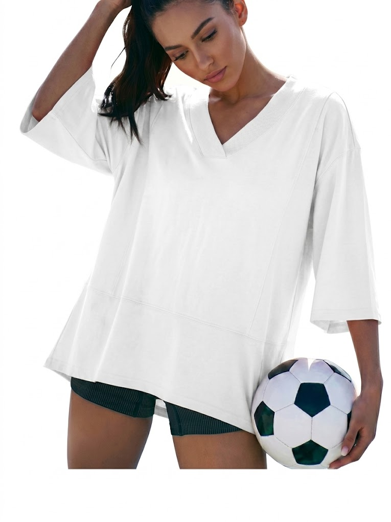Effortless High-Low V-Neck Tee