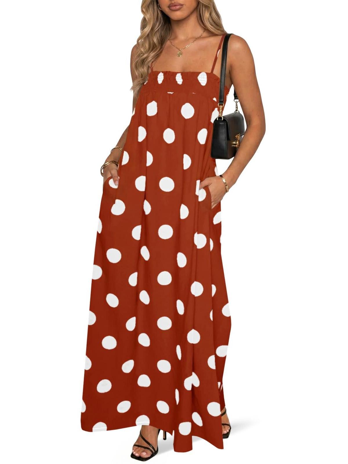 Imily Bela Pocketed Smocked-Bodice Maxi Dress