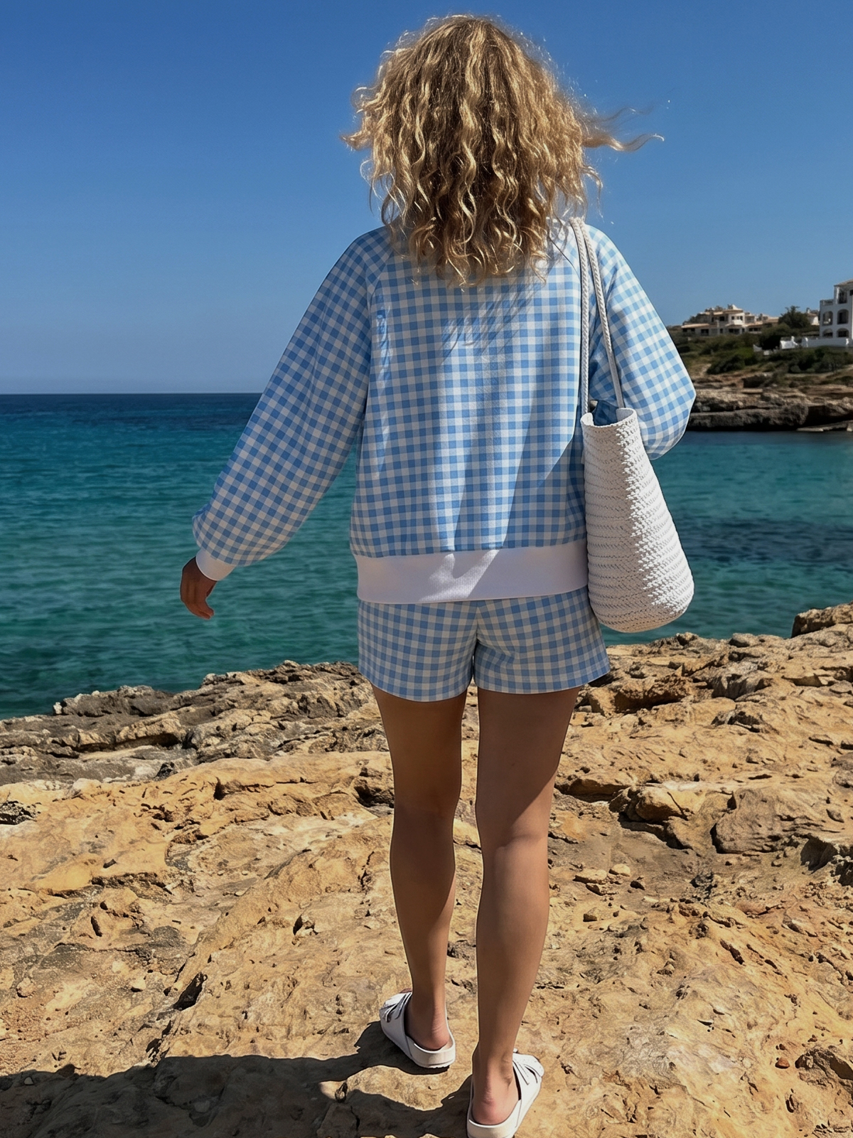 Imily Bela Snap-Front Polo Gingham Set