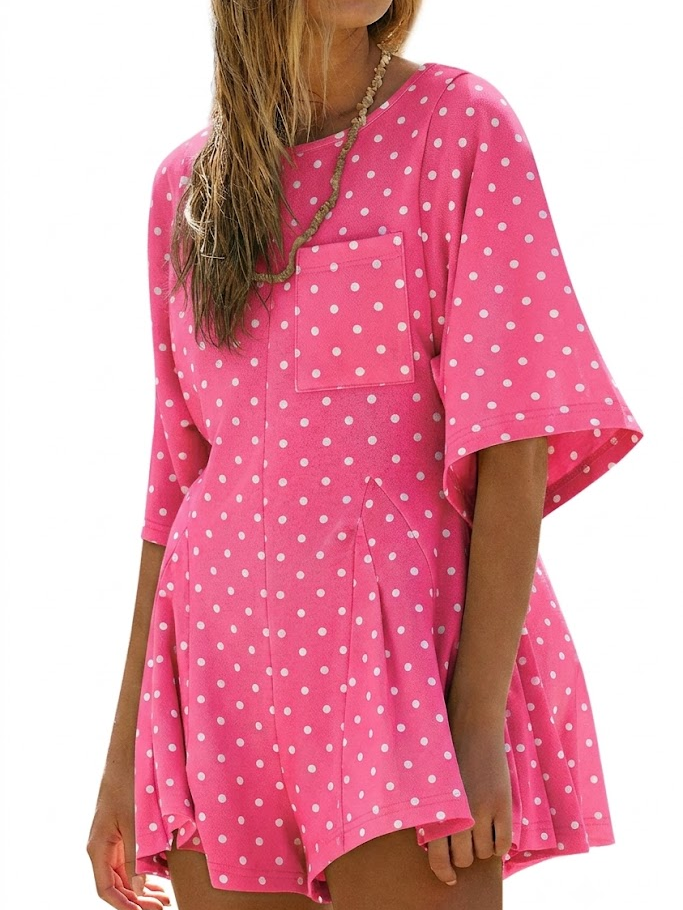 Crewneck Short-Sleeve Romper