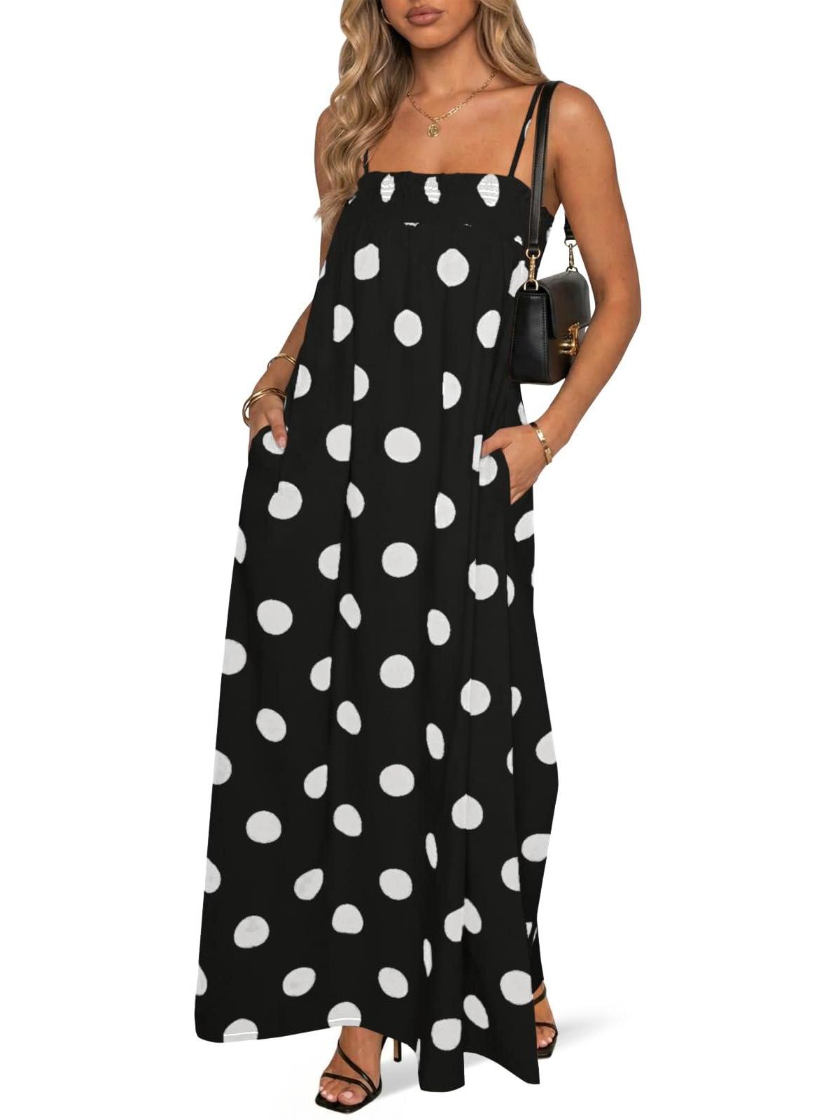Imily Bela Pocketed Smocked-Bodice Maxi Dress