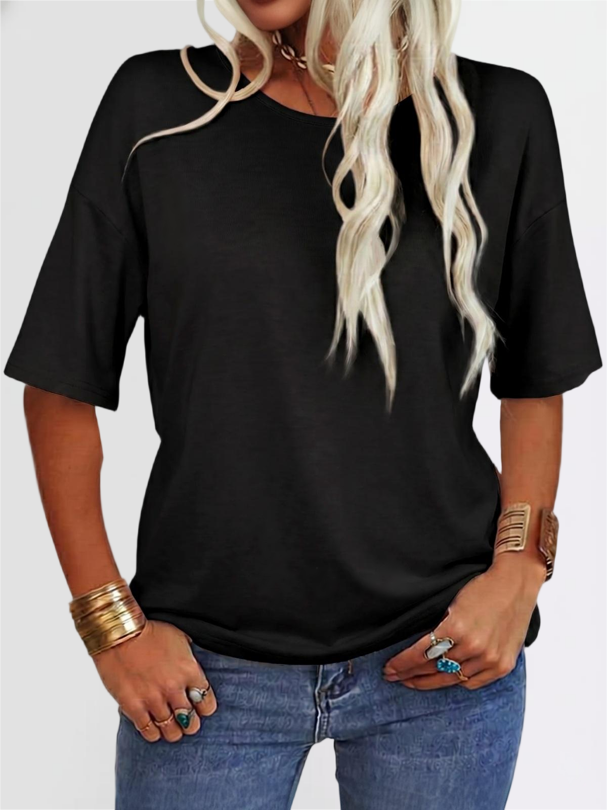 Oversized V-Neck Tee