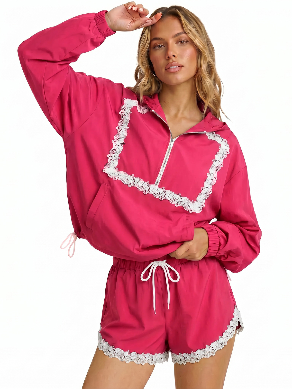Imily Bela Drawstring Lace-Trim Set