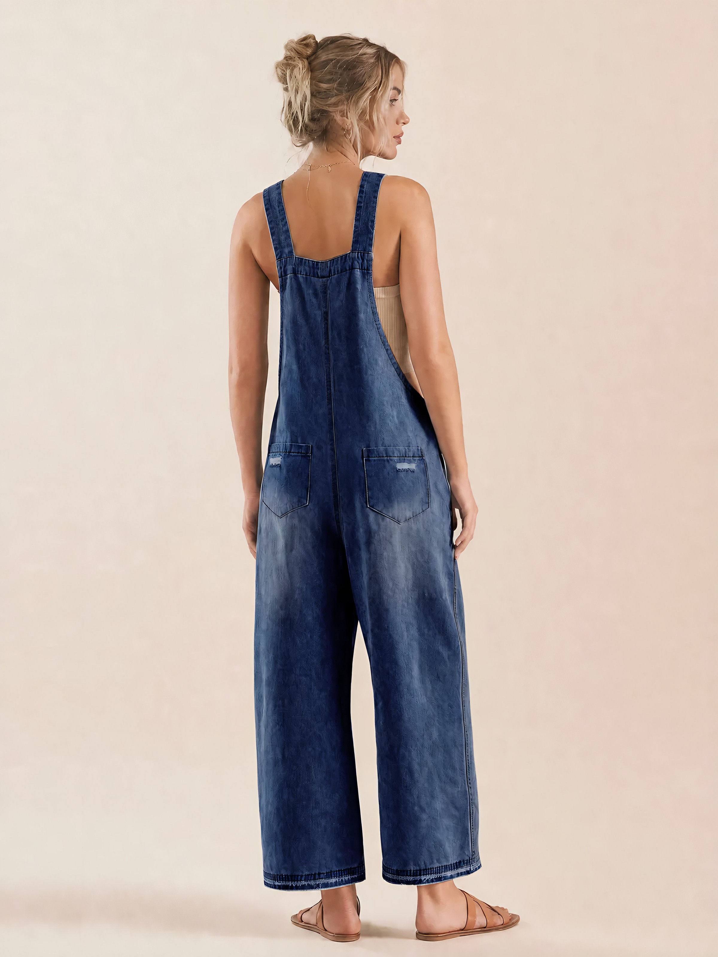 Adjustable Strap Denim Overalls