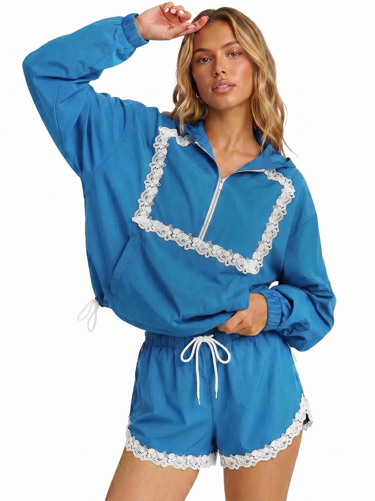 Imily Bela Drawstring Lace-Trim Set