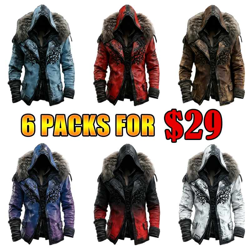 🎄 Christmas sales 80% OFF -🔥Winter Men's Fashionable Warm Fur Hooded Jacket