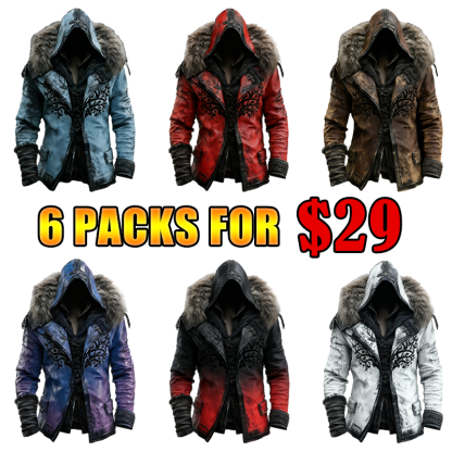 🎄 Christmas sales 80% OFF -🔥Winter Men's Fashionable Warm Fur Hooded Jacket