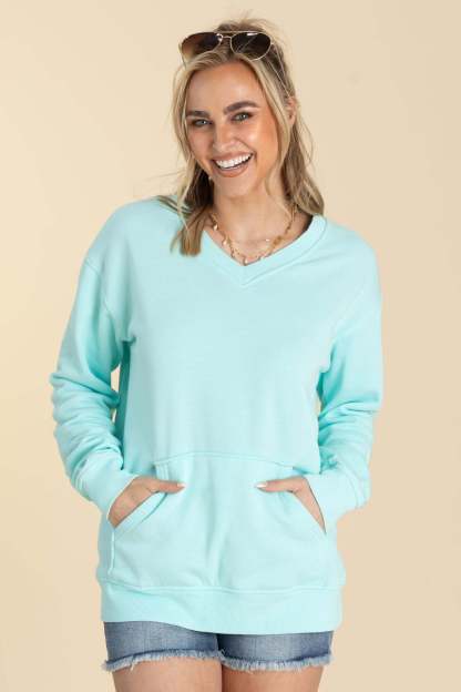 ⚠️ Your Favorite Is Back!🔥Pigment Dyed Cozy Campfire V-Neck Sweatshirt