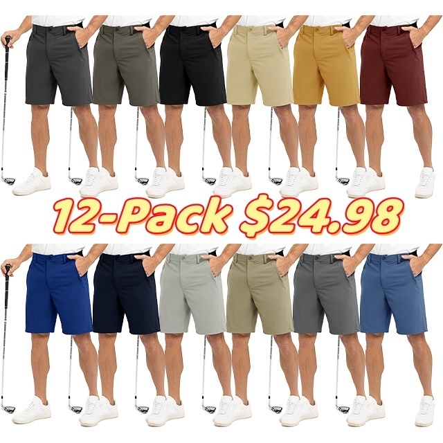 ⏰Men's Golf Work Shorts Stretch Waistband Dry Fit