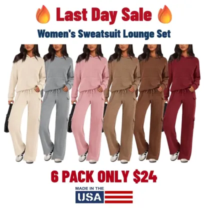 ZZW-🔥14 PACK ONLY $34🔥Women's Fall Outfit 2-Piece Sweatsuit Lounge Set