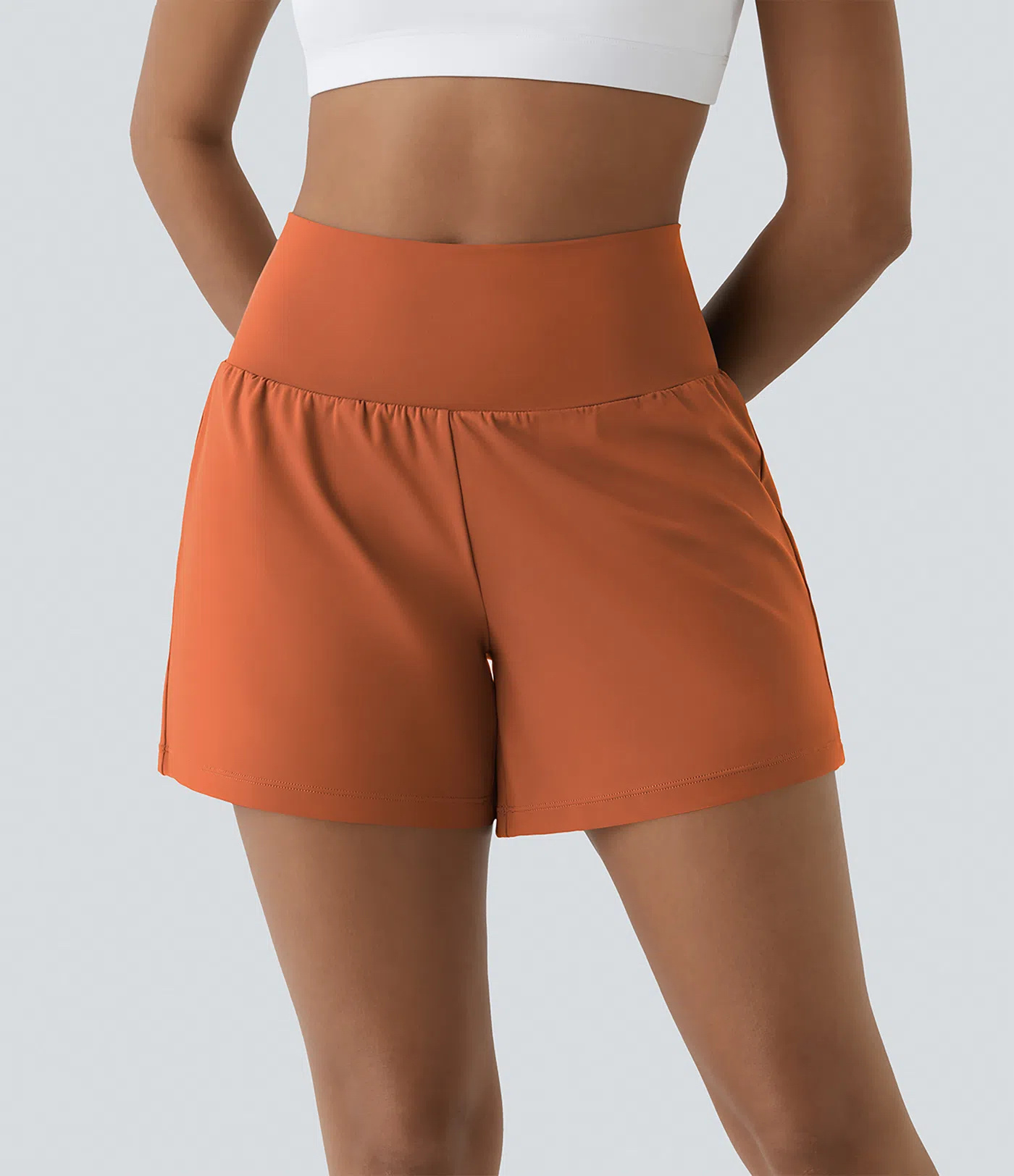⏰Flash Sale⚡Super High Waisted Back Pocket & Side Hidden Pocket 2-in-1 Yoga Shorts