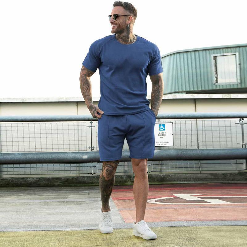⏰8 Pack-Mens Short Sets 2 Piece Outfits Fashion Summer Tracksuits Casual Set