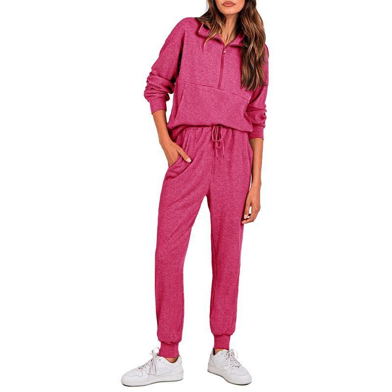 🔥Cozy Season Essential🔥 Women's 2-Piece Lounge Set | Plush Half Zip 