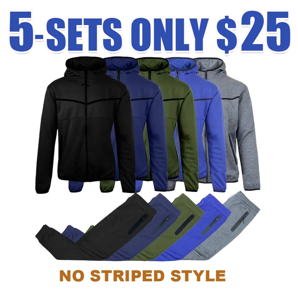 ⏰Men’s 4-Piece Fleece Zip Hoodie & Jogger Sets