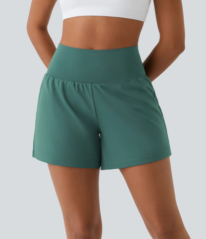 ⏰Flash Sale⚡Super High Waisted Back Pocket & Side Hidden Pocket 2-in-1 Yoga Shorts