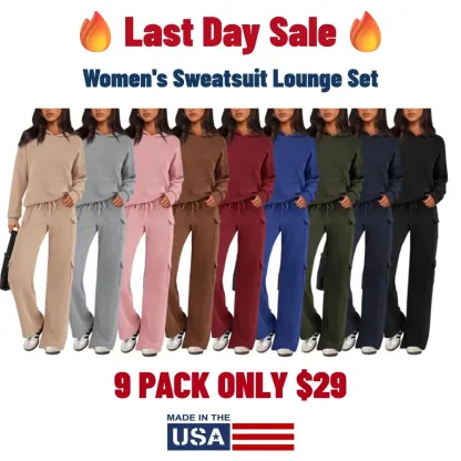 ZZW-🔥14 PACK ONLY $34🔥Women's Fall Outfit 2-Piece Sweatsuit Lounge Set