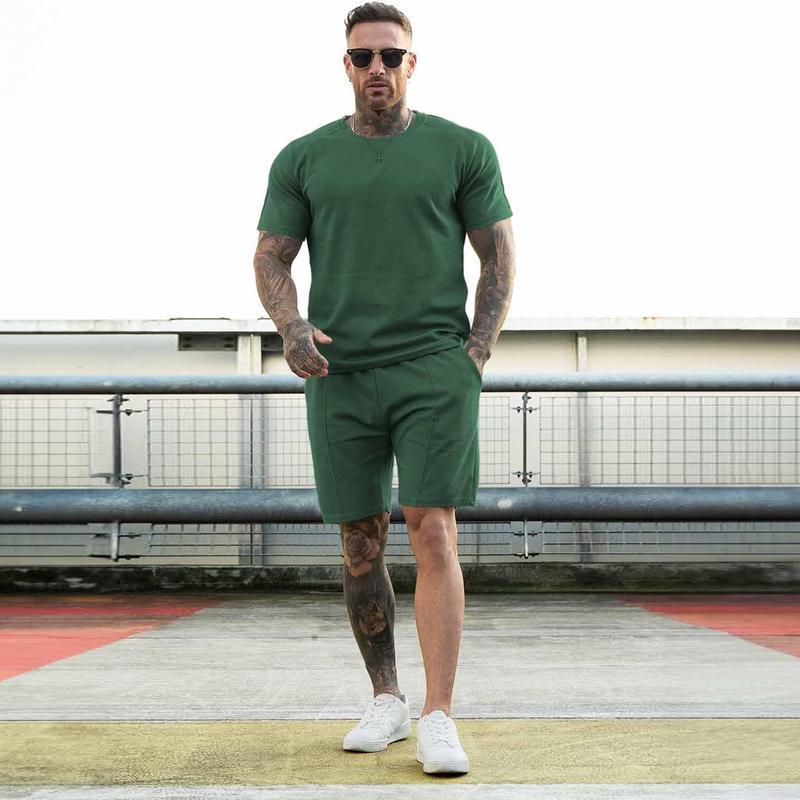 ⏰8 Pack-Mens Short Sets 2 Piece Outfits Fashion Summer Tracksuits Casual Set