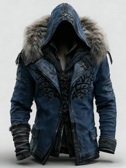 🎄 Christmas sales 80% OFF -🔥Winter Men's Fashionable Warm Fur Hooded Jacket