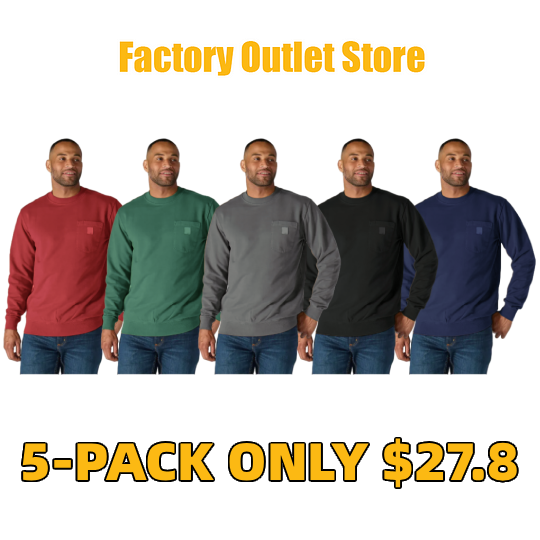 LBF-Men's crewneck sweatshirt – Loose Fit, Durable Cotton, Pocket Tee (Big & Tall Sizes Available)