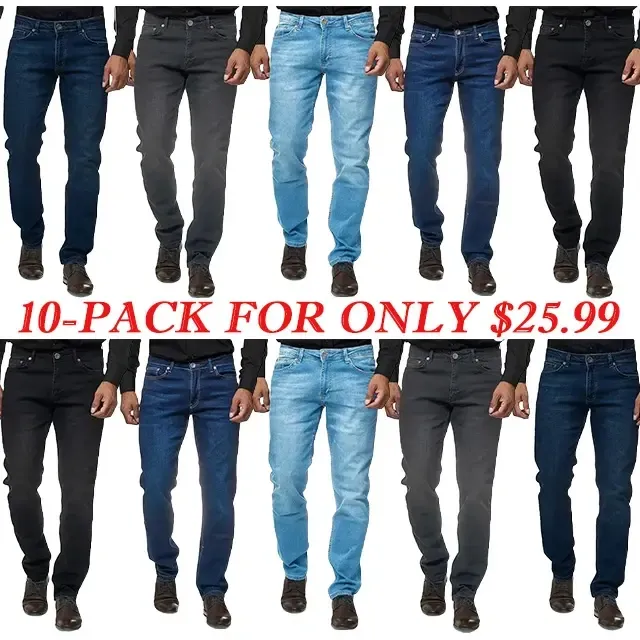 ⏰5-PACK ONLY $19.99⏰ Men's loose straight jeans - Brands at low prices, only available on our website.