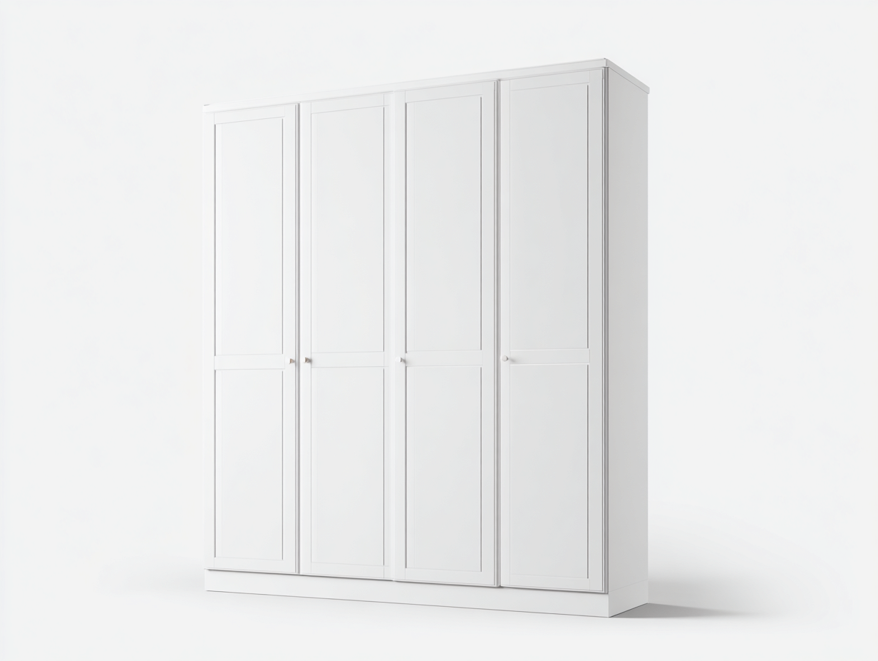 Armoire en bois 200x60x210cm - blanc - chambre - design moderne avec espace de rangement
