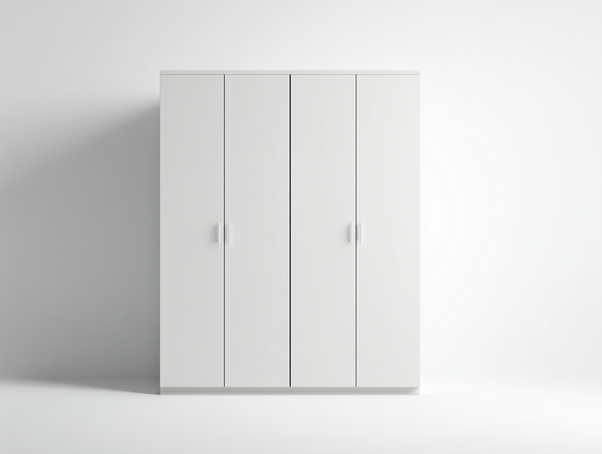 Armoire en bois 180x60x200cm - blanc - chambre - design moderne avec espace de rangement