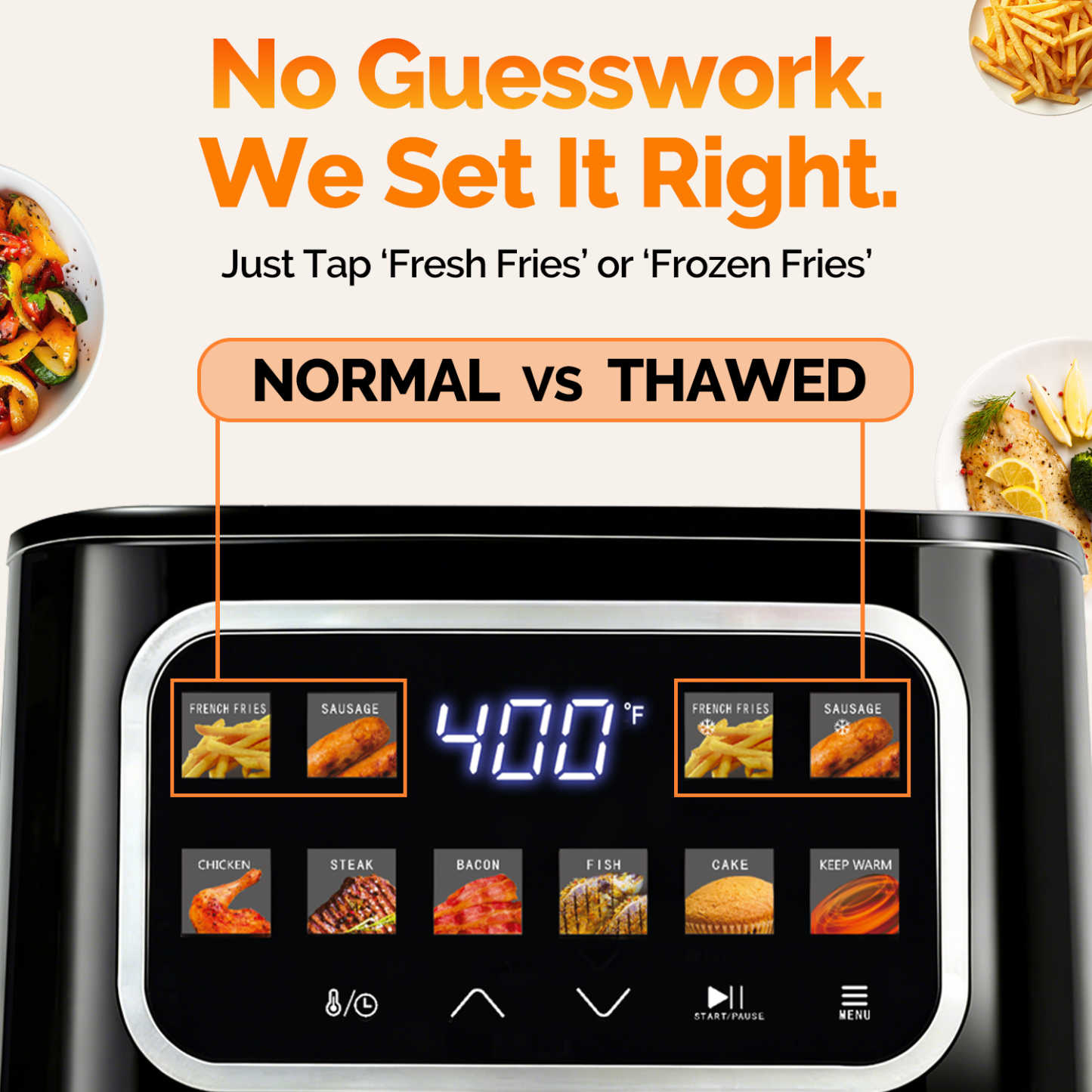 MIRASTON 5QT Digital Air Fryer with Viewing Window, 10 One-Touch Presets for Fresh & Frozen Foods, Easy Clean, Compact Size for 3-4 People, Black