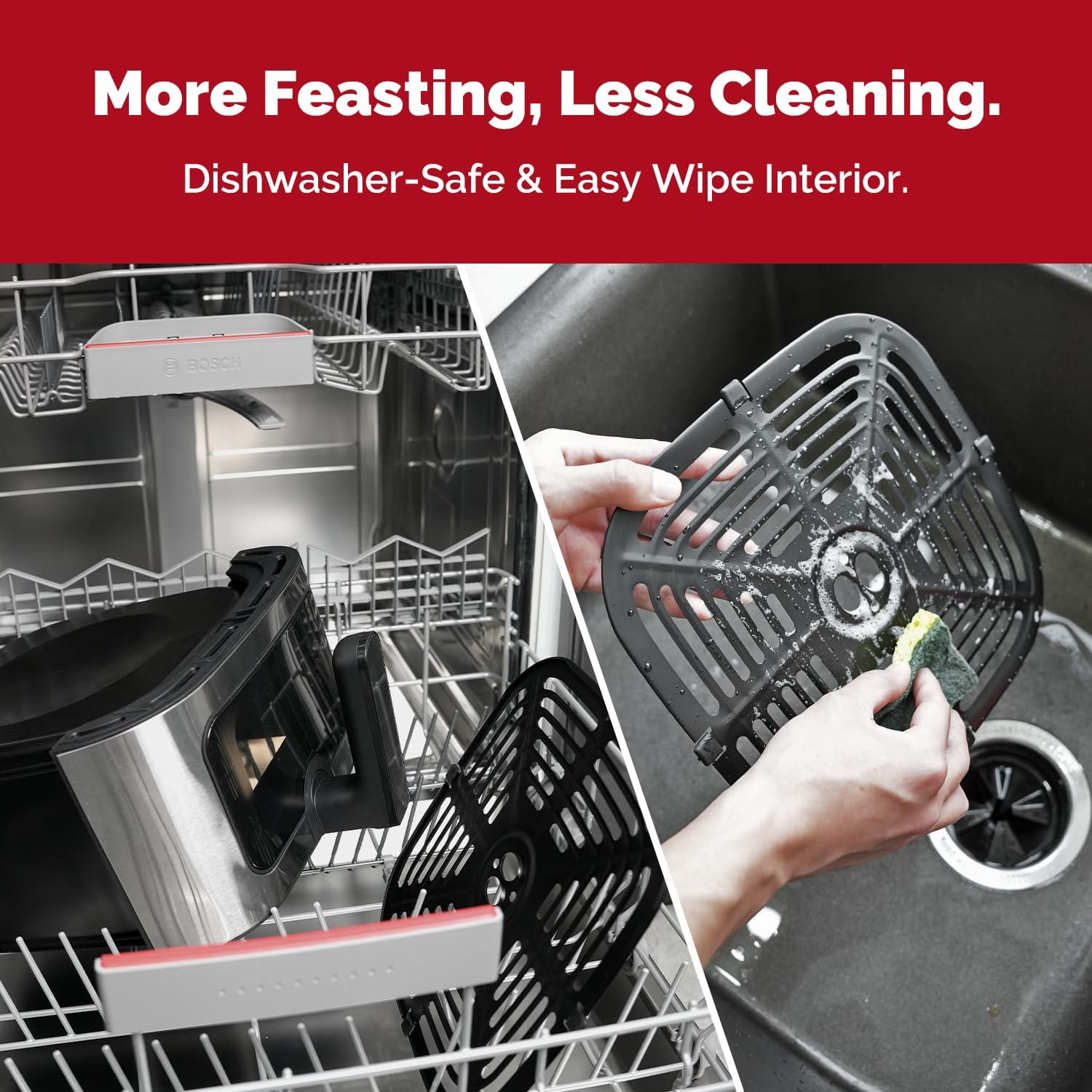 MIRASTON Air Fryer, 8.5-QT Family Size, 8 Preset Recipes, One-Touch Digital Control Presets, Stainless Steel