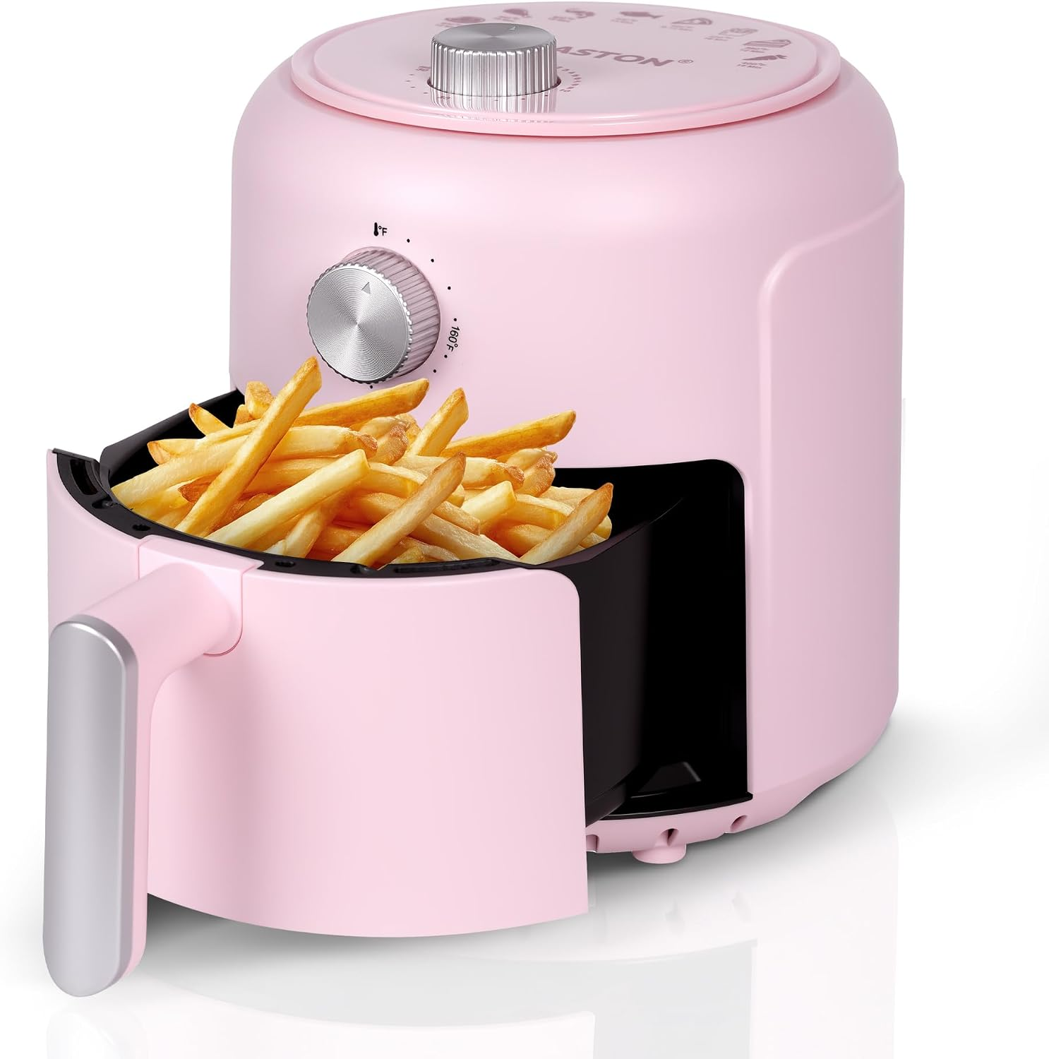 MIRASTON 2.8 Quart Mini Air Fryer, Compact Nonstick Personal Air Fryer with Dishwasher Safe Basket, Pink