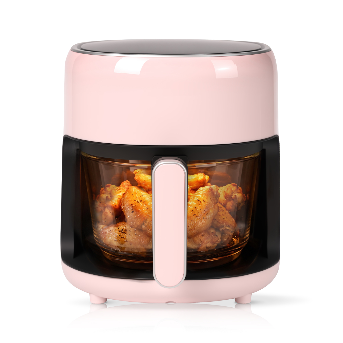 3.8QT Small Glass Air Fryer, Non-Toxic BPA-Free Glass Bowl