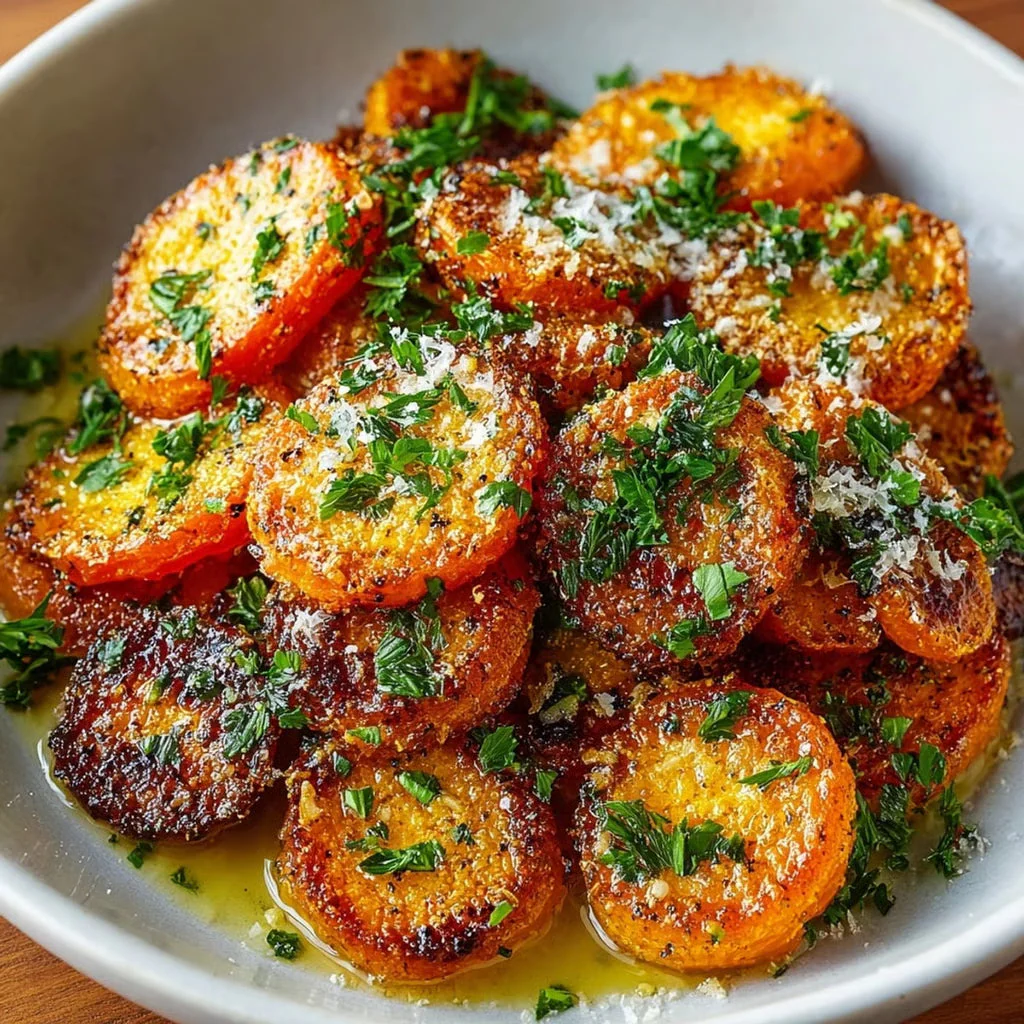 🥕 Obsessed with These Crispy Smashed Garlic Carrots—A Veggie Game-Changer!