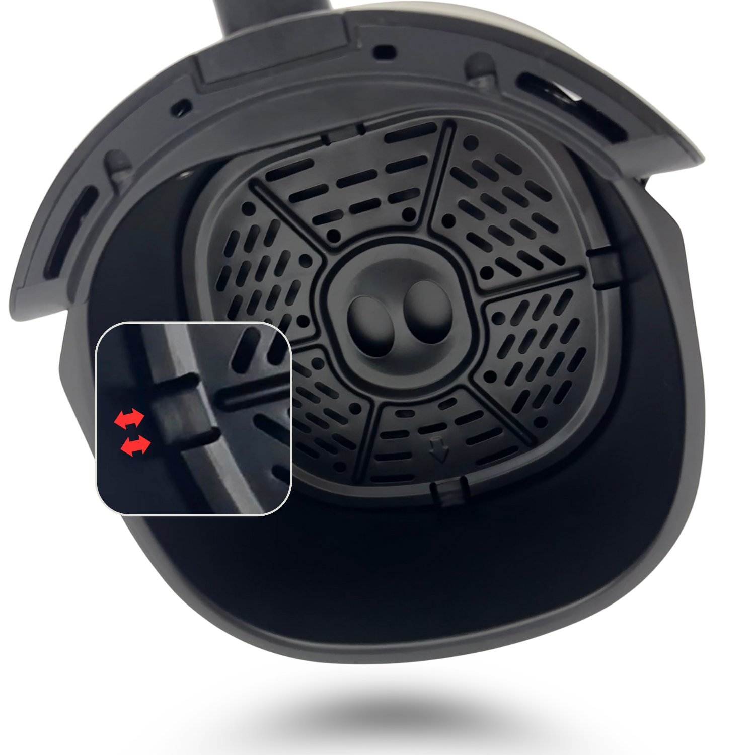 MIRASTON 8.5QT/6.5QT/5.8QT/4.5QT/3.6QT/2.8QT Air Fryer Tray Universal Silicone Cap - Prevents Tray from Falling Out-4pcs