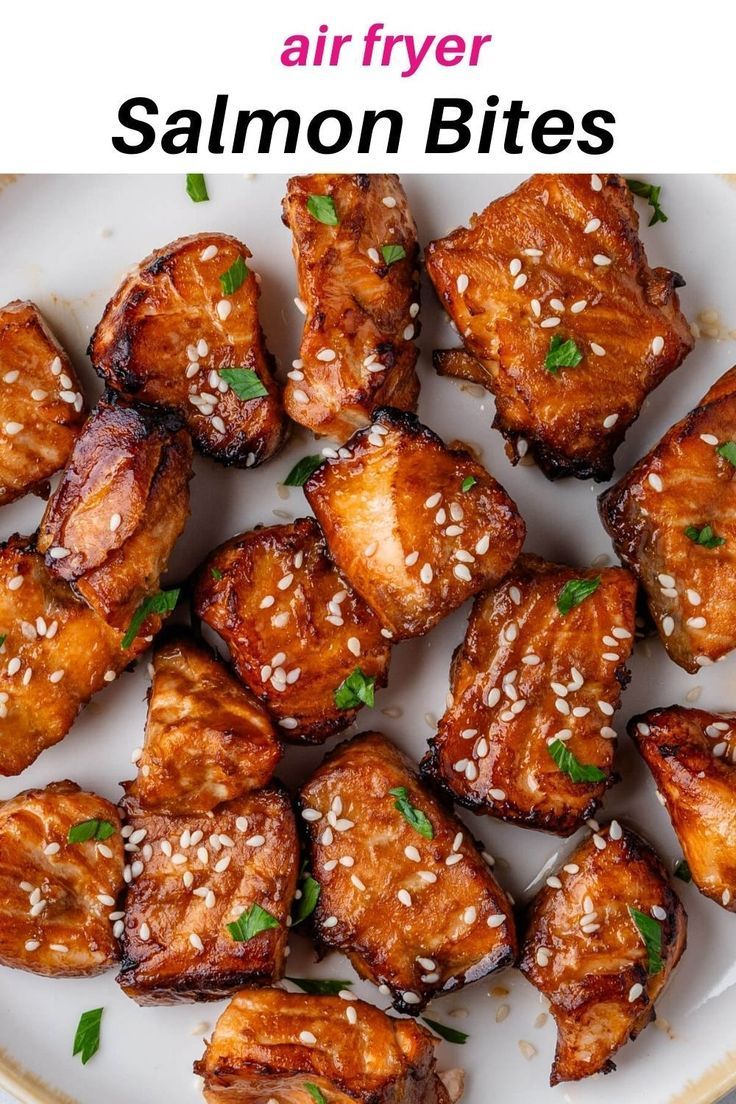 🐟 Air Fryer Salmon Bites: Crispy, Buttery & Ready in 10 Minutes ✨🍋